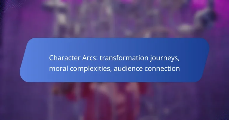 Character Arcs: transformation journeys, moral complexities, audience connection