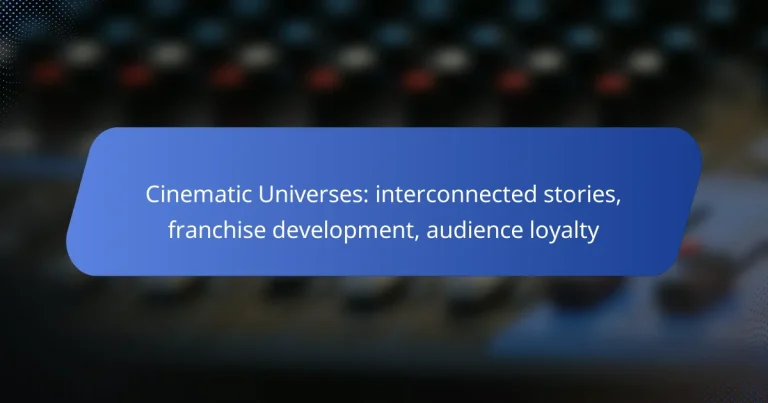 Cinematic Universes: interconnected stories, franchise development, audience loyalty