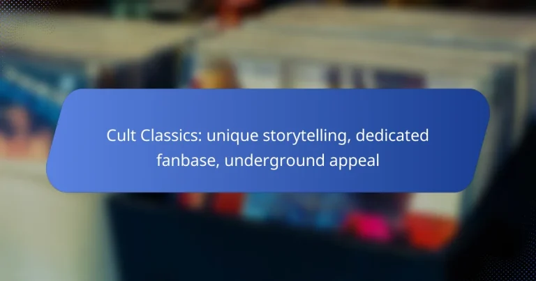 Cult Classics: unique storytelling, dedicated fanbase, underground appeal