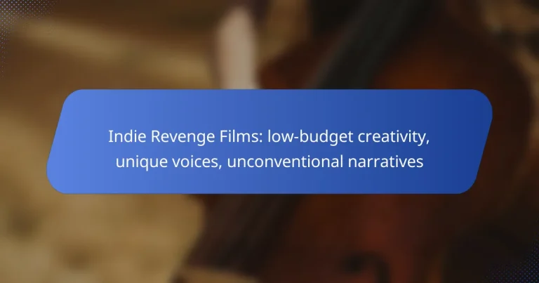 Indie Revenge Films: low-budget creativity, unique voices, unconventional narratives