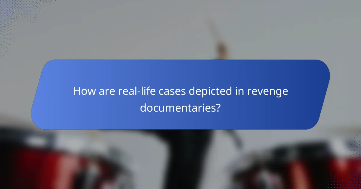 How are real-life cases depicted in revenge documentaries?