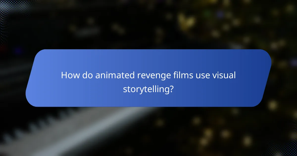 How do animated revenge films use visual storytelling?