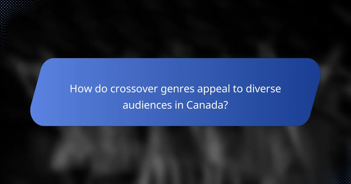How do crossover genres appeal to diverse audiences in Canada?
