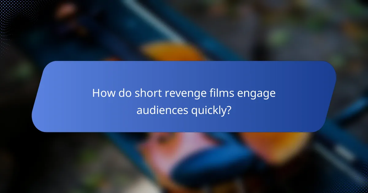 How do short revenge films engage audiences quickly?