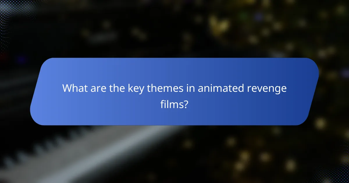 What are the key themes in animated revenge films?