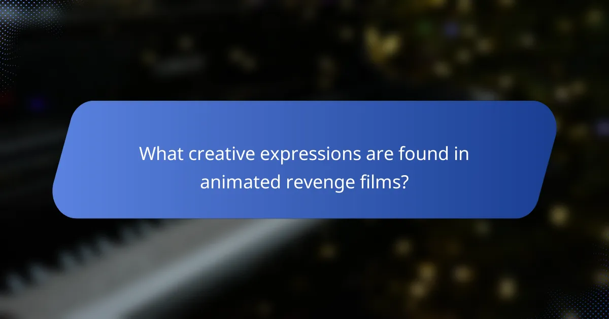 What creative expressions are found in animated revenge films?