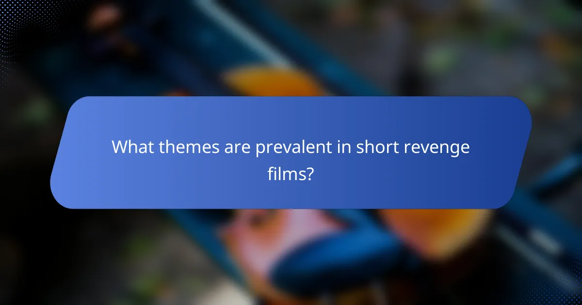 What themes are prevalent in short revenge films?