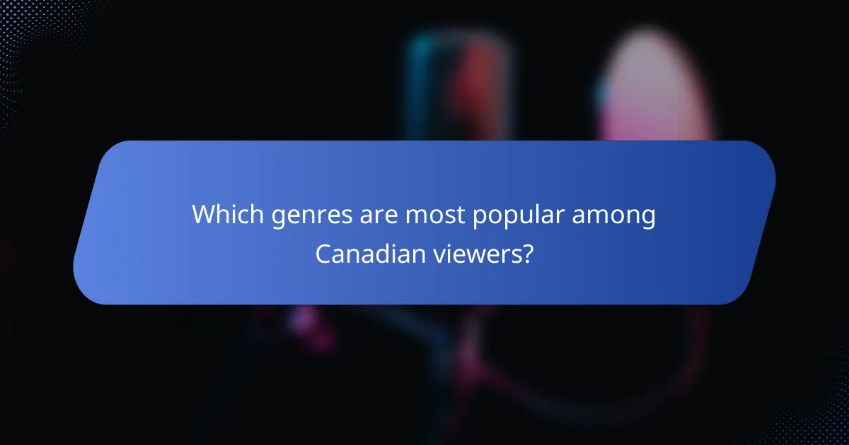 Which genres are most popular among Canadian viewers?